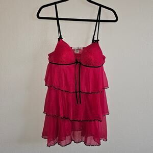 strapless open back dress Darlene Rockabilly Dress in Red/Black/White Polka Dot Print main image 1
